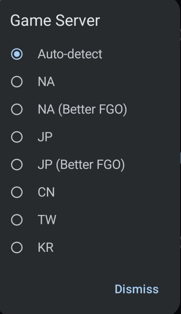 Game Server Dialog